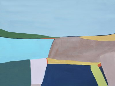 Abstract Color Block Landscape by Bronwyn Baker