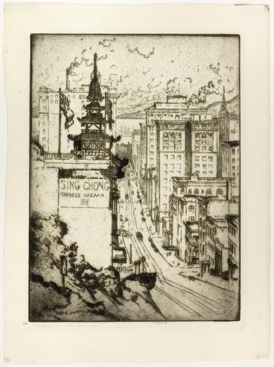 California Street, San Francisco by Bror Julius Olsson Nordfeldt