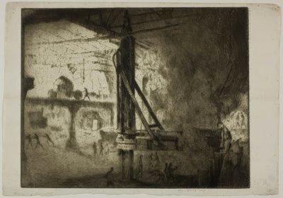 Chicago - Bessemer Converters, Illinois Steel Co. by Bror Julius Olsson Nordfeldt