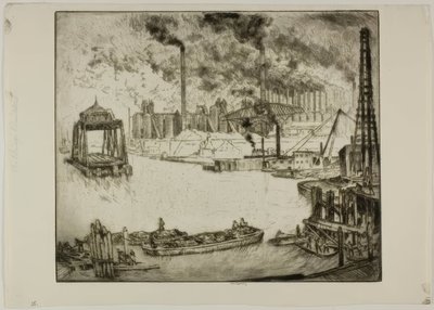 Chicago - Bridge Builders by Bror Julius Olsson Nordfeldt