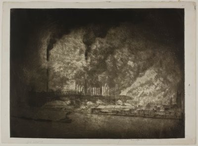 Chicago - The Illinois Steel Co., 92nd Street by Bror Julius Olsson Nordfeldt