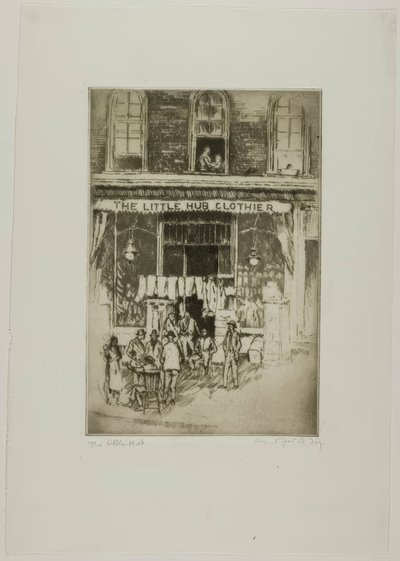 Chicago - The Little Hub, South Clark and Harrison Sts by Bror Julius Olsson Nordfeldt