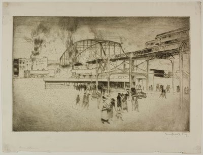 Chicago - Woodlawn, 63rd St. & Jackson Park by Bror Julius Olsson Nordfeldt