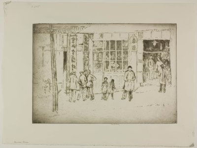 Chinatown Shops by Bror Julius Olsson Nordfeldt