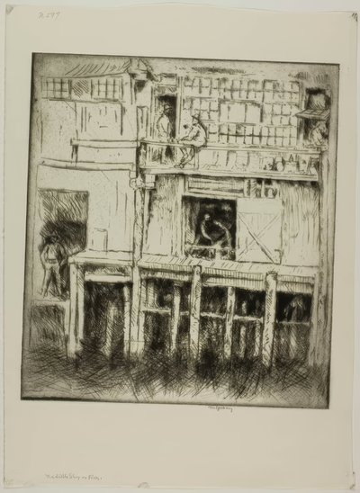 Portland, Ore. - The Little Shop on Piles by Bror Julius Olsson Nordfeldt