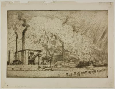 The Night Shift, 92nd Street by Bror Julius Olsson Nordfeldt