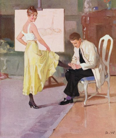 Artist Admiring His Model