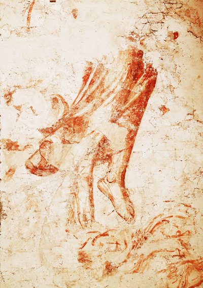 Sinopia Showing an Angel of Death and a Bishop by Buonamico Buffalmacco