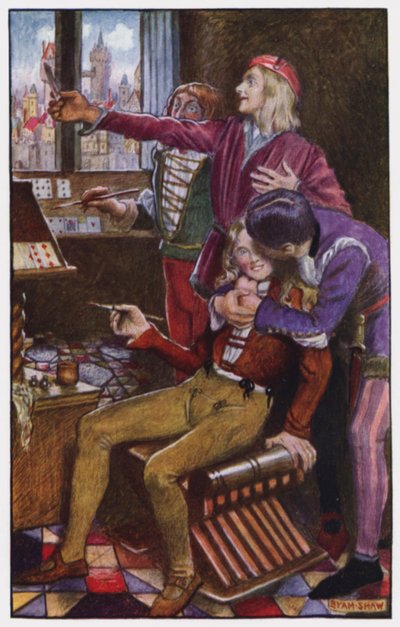Illustration for The Cloister and The Hearth by Charles Reade by Byam (after) Shaw