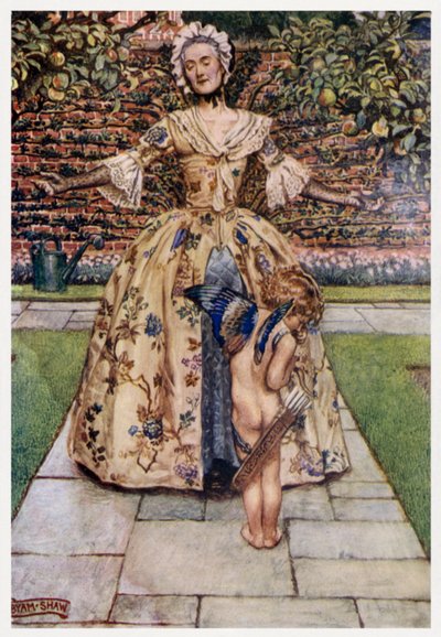 "Love liketh not the falling fruit, nor yet the withered tree" by Byam (after) Shaw