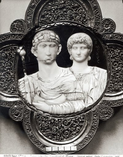 Cameo Depicting Emperor Honorius (395-423) and His Wife, Maria by Byzantine