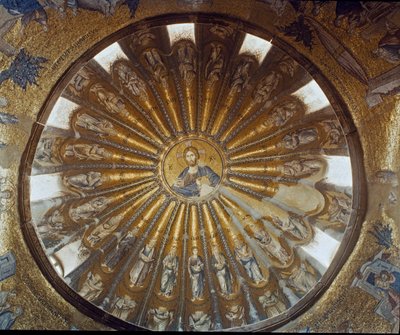 Christ Pantocrator and the Apostles (Mosaic) by Byzantine