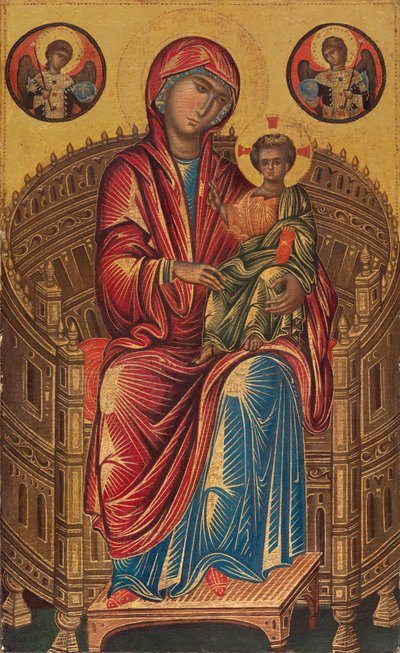 Madonna and Child on a Curved Throne by Byzantine 13th Century