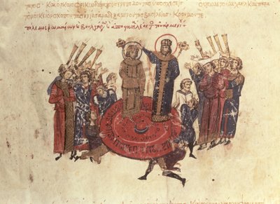Emperor Michael I Rangabes Crowned by Nicephorus in 811 by Byzantine School