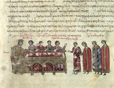 Predictions About the Emperor Michael II from Chapter III of the Madrid Skylitzes by Byzantine School