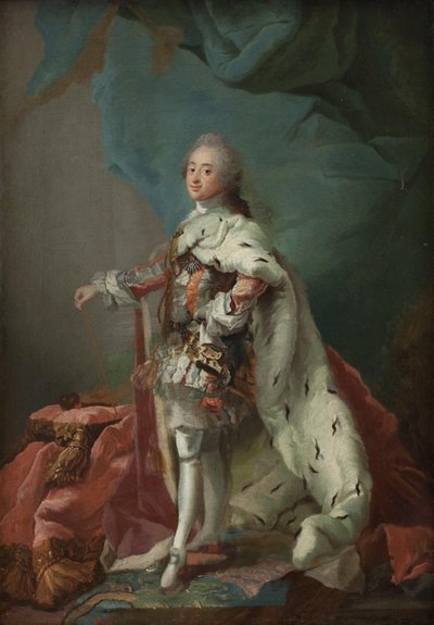 King Frederik V of Denmark in Anointing Robes by C.G. Pilo