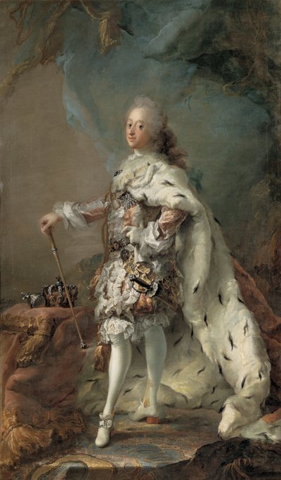 Portrait of Frederik V in Anointment Robe by C.G. Pilo