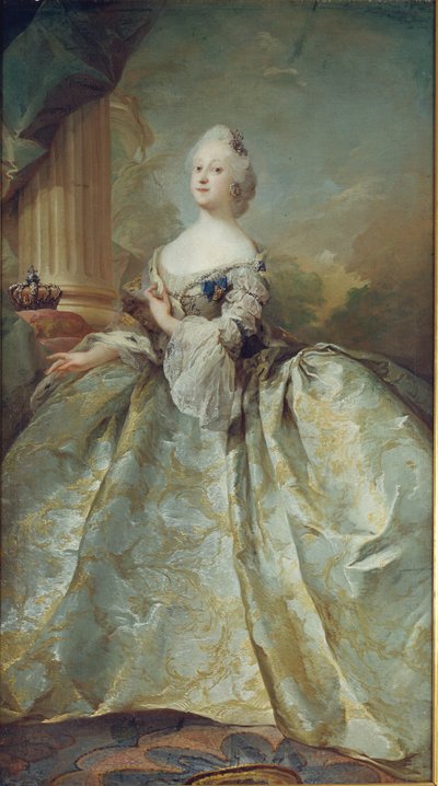 Portrait of Louise, First Queen of Frederick V by C.G. Pilo