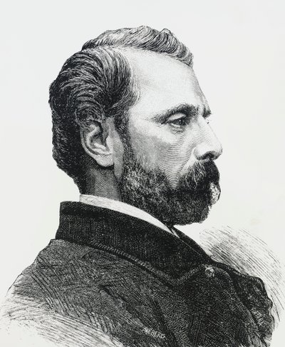 Portrait of Agostino Bertani (1812-1886) in 1860, Italian physician and patriot, engraving by J.B. and Brown J. Rowbotham