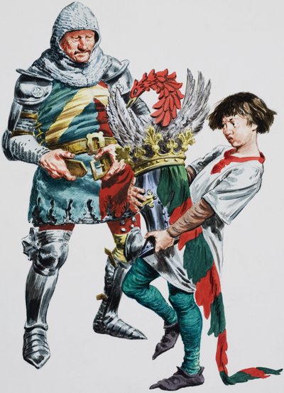 A Knight Putting on His Armour by C.L. Doughty