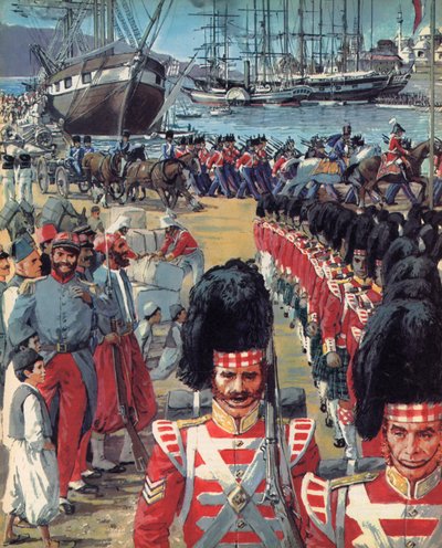 British troops arriving in Malta on the way to the Crimea by C.L. Doughty