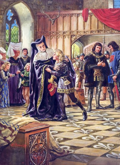 Edward V being handed over to the Duke of Gloucester by C.L. Doughty