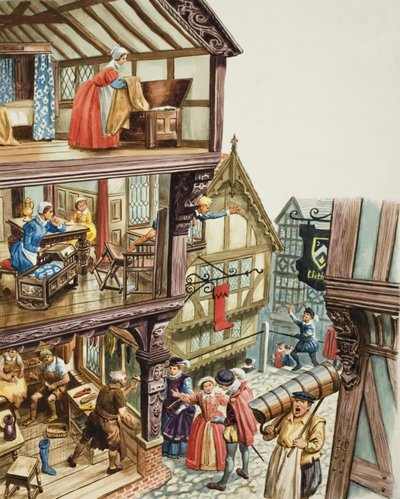 Elizabethan Townscape by C.L. Doughty