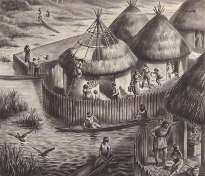 Lake dwellers at Glastonbury by C.L. Doughty