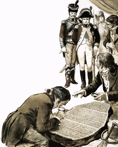 Napoleon Brought in Scholars to Solve the Secrets of the Ancient Languages of the Rosetta Stone by C.L. Doughty