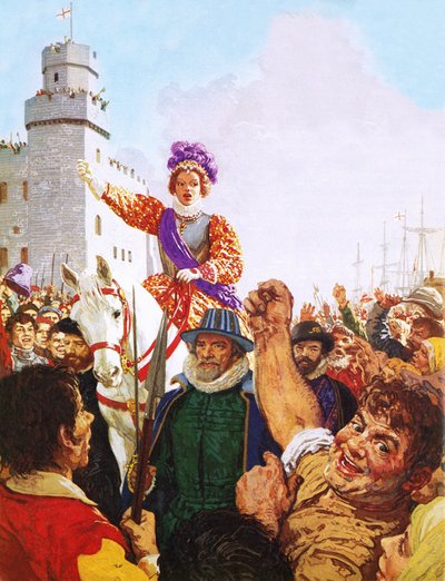 Queen Elizabeth I Making Her Armada Speech by C.L. Doughty