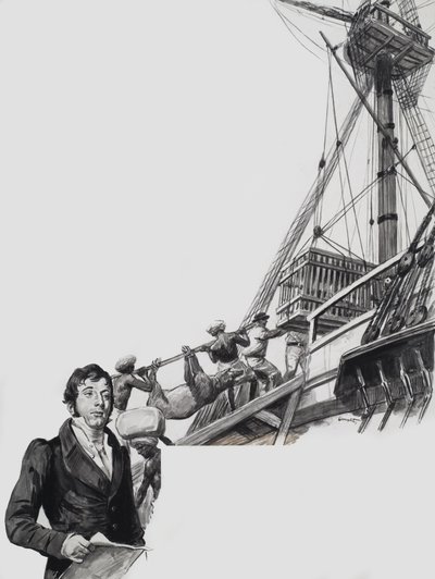 Raffles leaves Singapore by C.L. Doughty