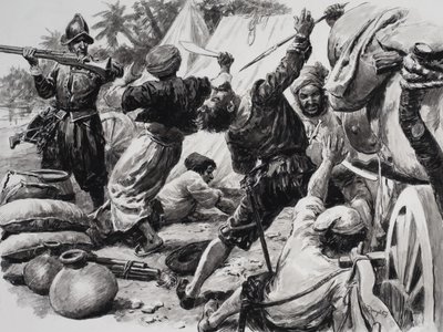 Spaniards fight Arabs by C.L. Doughty