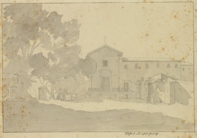 Capuchin Monastery at Castel Gandolfo Southeast of Rome by Christoffer Wilhelm Eckersberg