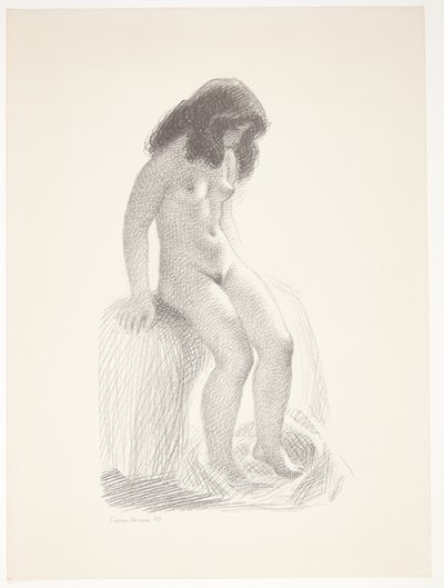 From a Hallway. Preliminary Study for "Linear Perspective, Plate VI" by Christoffer Wilhelm Eckersberg