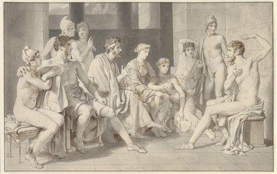 Odysseus at Alcinous Telling of His Life by Christoffer Wilhelm Eckersberg
