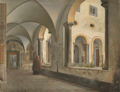 The Cloisters of the Franciscan Monastery Santa Maria in Aracoeli in Rome by Christoffer Wilhelm Eckersberg