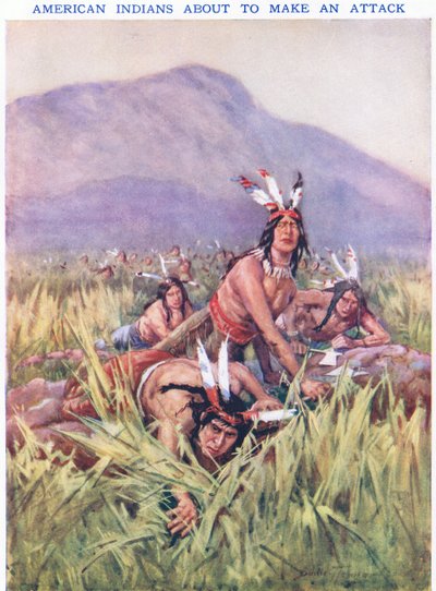 American Indians About to Attack by C. Dudley Tennant