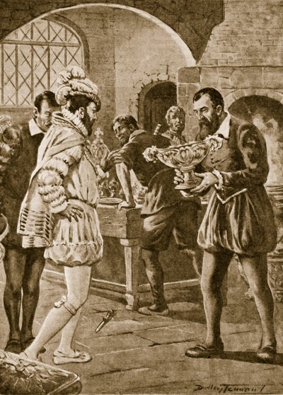 Francis I Visiting Benvenuto Cellini in His Workshop by C. Dudley Tennant