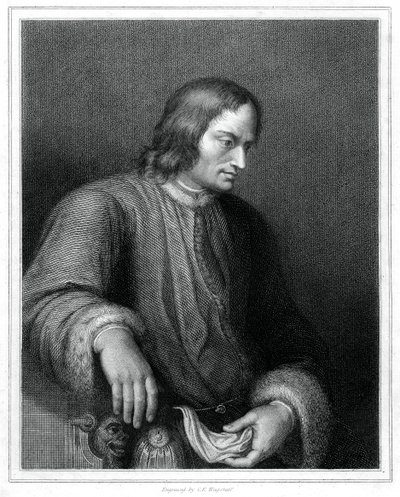 Lorenzo de Medici, Italian statesman and ruler of the Florentine Republic, 1833 by C. E. Wagstaff