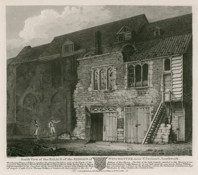 South view of the Palace of the Bishops of Winchester, near St Saviour