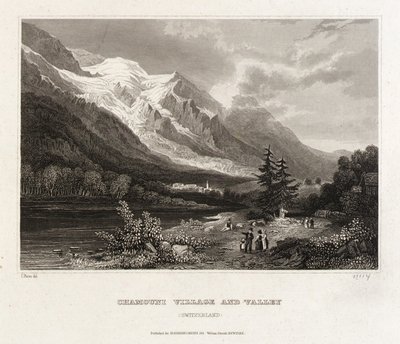 Chamounix Village and Valley by C. Reiss