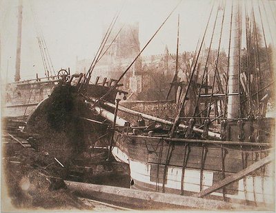 Sailing Vessels in Harbour, c.1845 by Calvert Richard Jones
