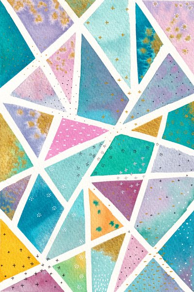 Colorful Geometric Mosaic by Camille Contini