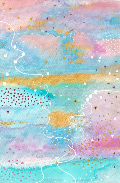 Dreamy Watercolor Abstract by Camille Contini