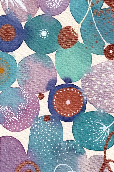 Whimsical Painted Circles by Camille Contini