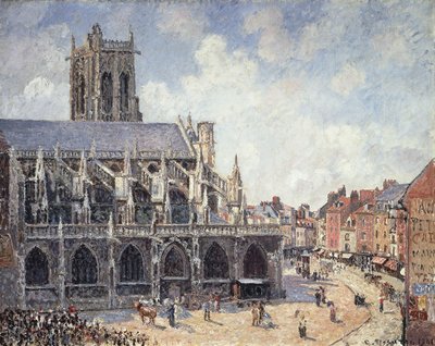 The Church of Saint Jacques in Dieppe in the Morning Sun by Camille Jacob Pissarro