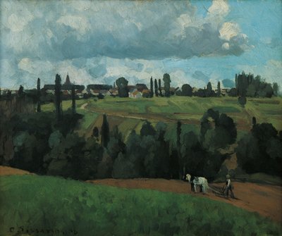 Landscape near Ennery, near Pontoise by Camille Pissarro
