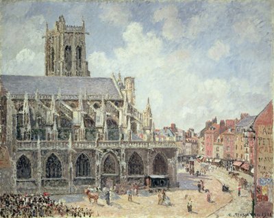The Church of St Jacques in Dieppe, Morning Sun by Camille Jacob Pissarro