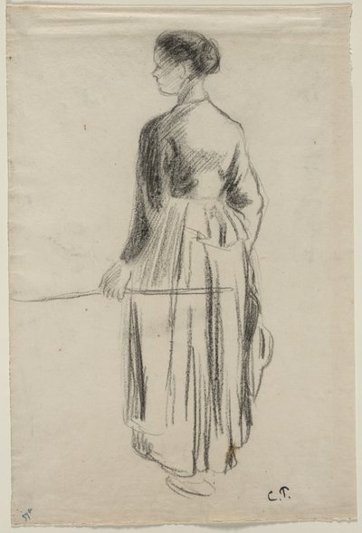 The Cowherdess, Eragny by Camille Pissarro