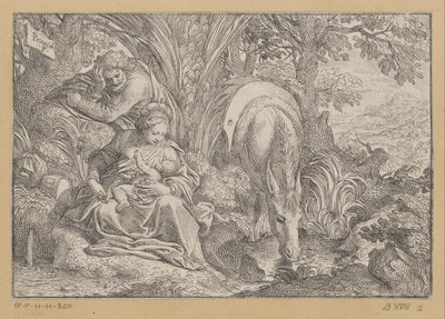 Rest on the Flight into Egypt by Camillo Procaccini